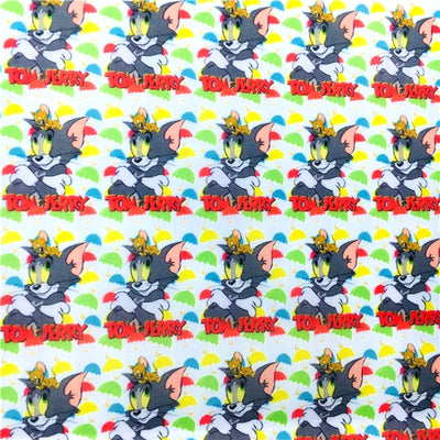 Tom and Jerry Characters Bullet Textured Liverpool Fabric