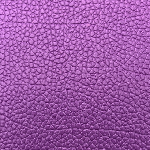 Solid Small Litchi Printed Faux Leather Sheet