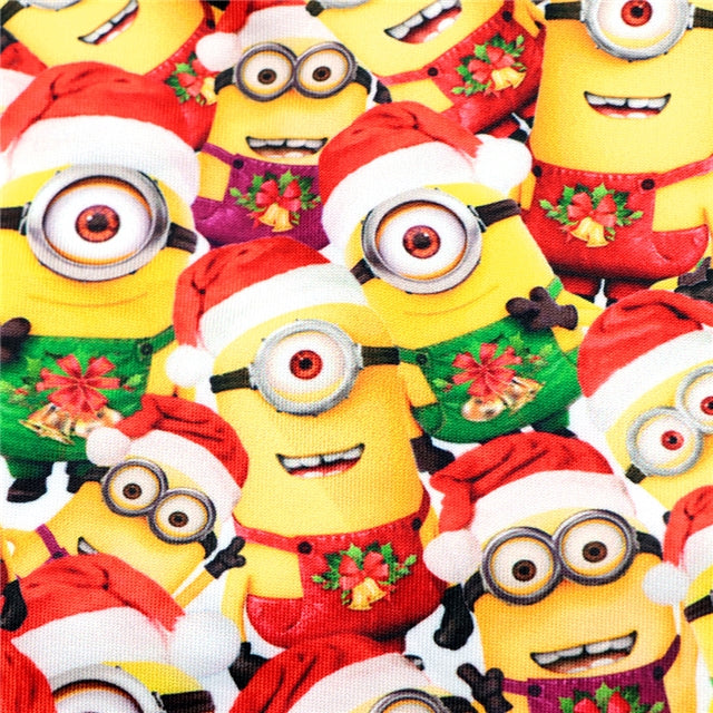 Minions Christmas Bullet Textured Liverpool Fabric