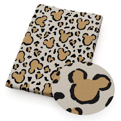 Mouse Leopard Textured Liverpool/ Bullet Fabric with a textured feel