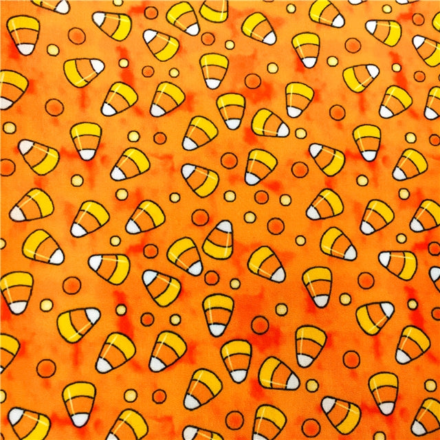 Candy Corn Halloween Bullet Textured Liverpool Fabric