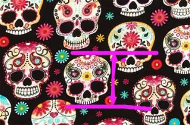 Sugar Skulls Litchi Printed Faux Leather Print Sheet