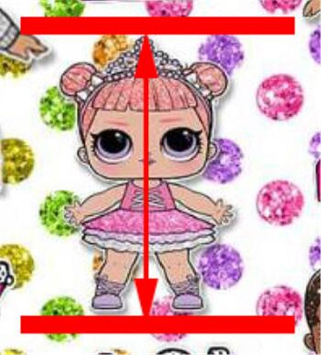 LOL Doll Litchi Printed Faux Leather Sheet Litchi has a pebble like feel with bright colors