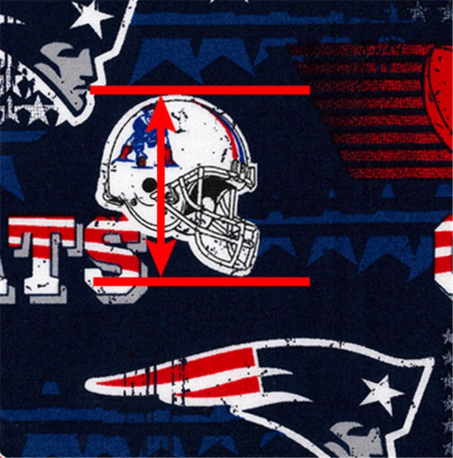 Patriots Football Litchi Printed Faux Leather Sheet