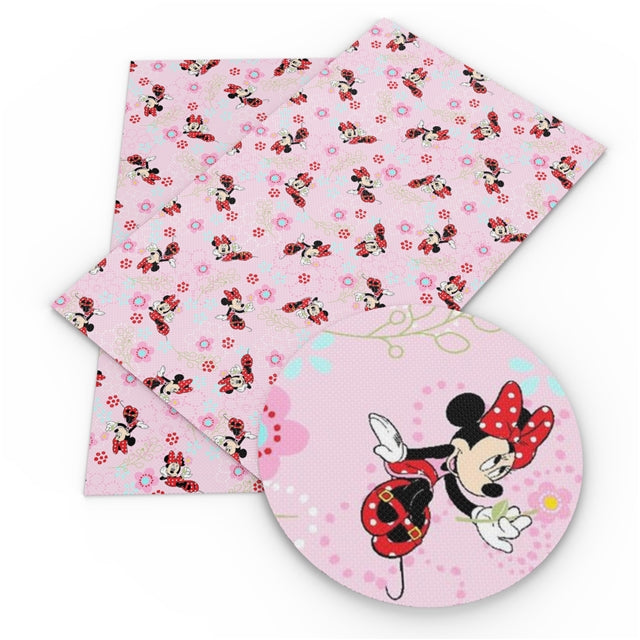 Minnie Litchi Printed Faux Leather Sheet