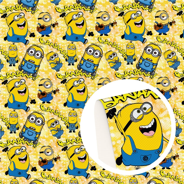 Minions Textured Liverpool/ Bullet Fabric FeeFiFauxLeather