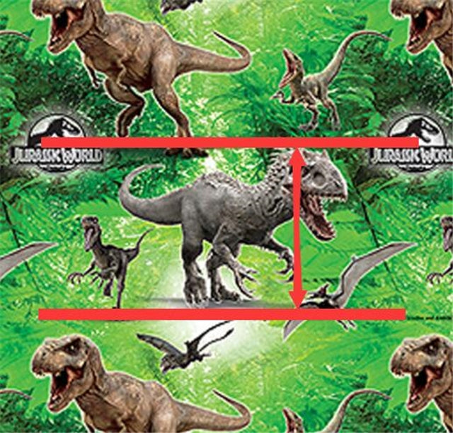 Jurassic Park Dinosaurs Litchi Printed Faux Leather Sheet