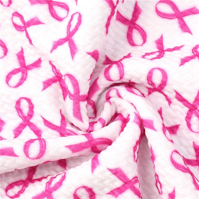 Breast Cancer Awareness Pink Ribbon Liverpool/ Bullet Fabric