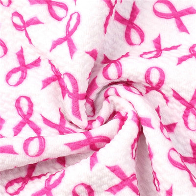 Breast Cancer Awareness Pink Ribbon Textured Liverpool/ Bullet Fabric with a textured feel and bright colors
