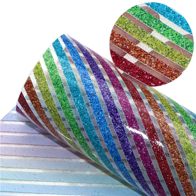 Rainbow Stripes Printed See Through Sheet Clear Transparent Sheet ...