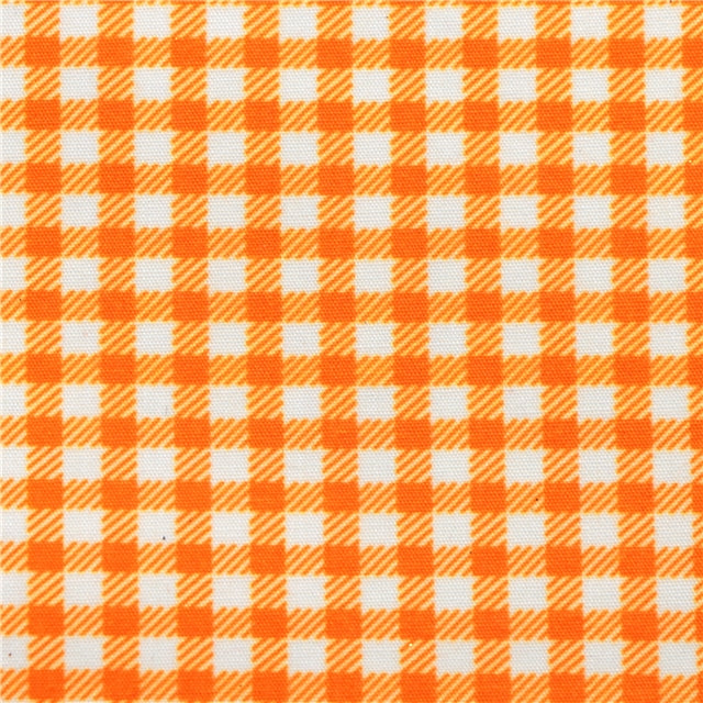 Orange and White Plaid Glitter Double Sided Faux Leather Sheet