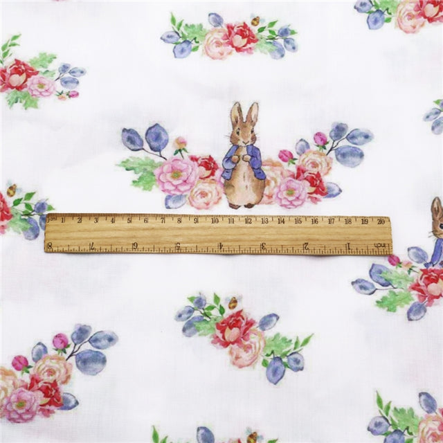 Peter Rabbit Textured Liverpool/ Bullet Fabric with a textured feel and bright colors
