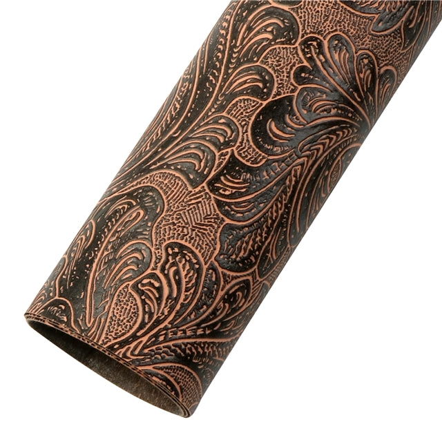 Embossed Design Leather Look Printed Faux Leather Sheet