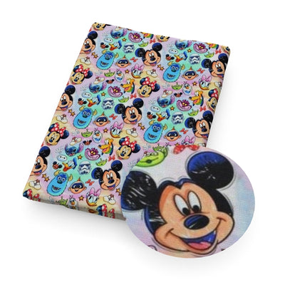 Characters Mickey Textured Liverpool/ Bullet Fabric with a textured feel and bright colors