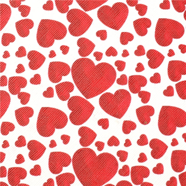 Valentine with Glitter Double Pattern Faux Leather Sheet