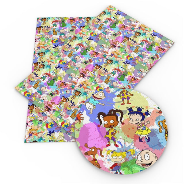 Rugrats Litchi Printed Faux Leather Sheet