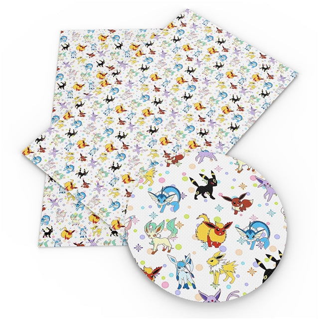 Pokemon Litchi Printed Faux Leather Sheet