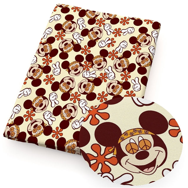 Hippie Mouse Litchi Printed Faux Leather Sheet