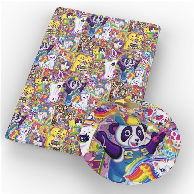 Lisa Frank Textured Liverpool/ Bullet Fabric with a textured feel and bright colors