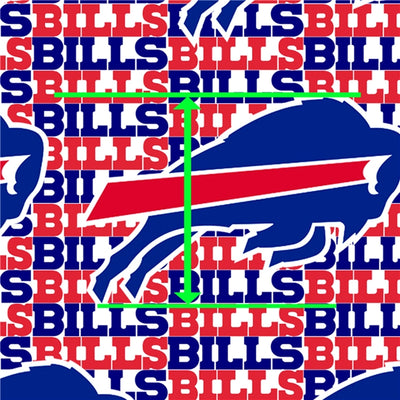 Buffalo Bills Football Litchi Printed Faux Leather Sheet Litchi has a pebble like feel with bright colors