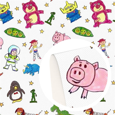 Toy Story Litchi Printed Faux Leather Sheet