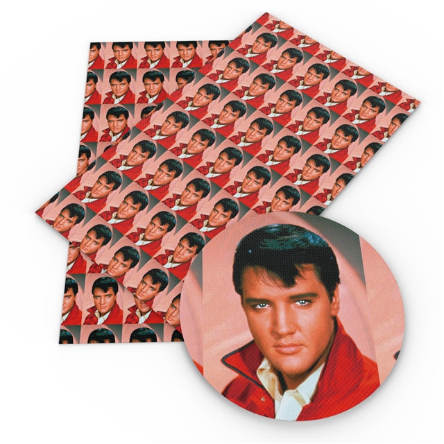 Elvis Litchi Printed Faux Leather Sheet