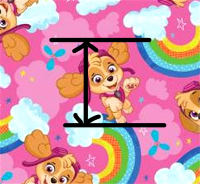 Paw Patrol Skye Rainbow Litchi Printed Faux Leather Sheet