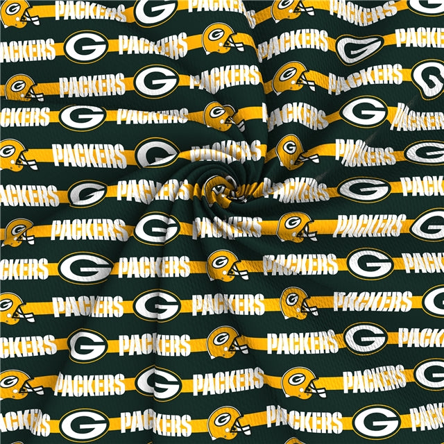 Packers Football Textured Liverpool/ Bullet Fabric with a textured feel