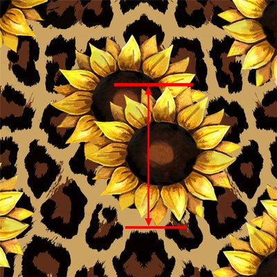 Sunflower Leopard Textured Liverpool/ Bullet Fabric with a textured feel