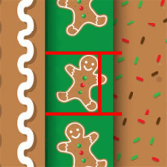 Gingerbread Man Christmas Textured Liverpool Fabric