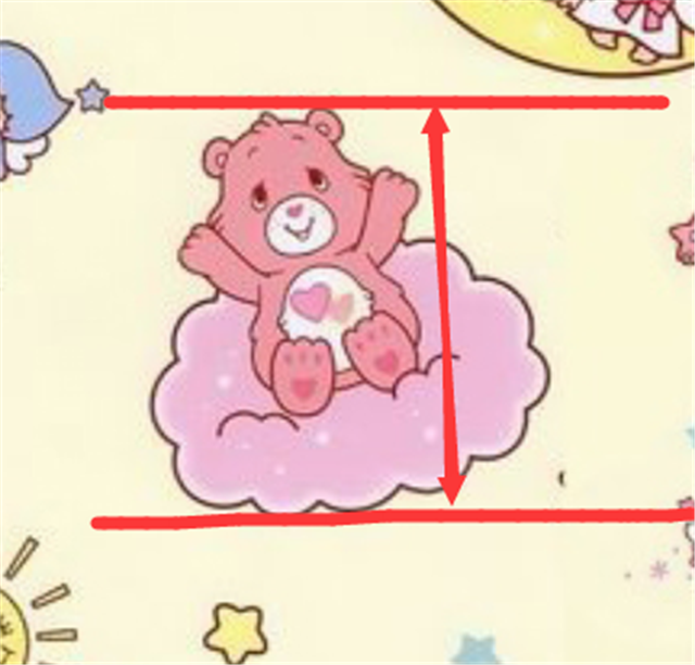 Care Bear Characters Litchi Printed Faux Leather Sheet Litchi has a pebble like feel with bright colors