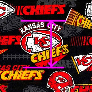 Chiefs Football Litchi Printed Faux Leather Sheet