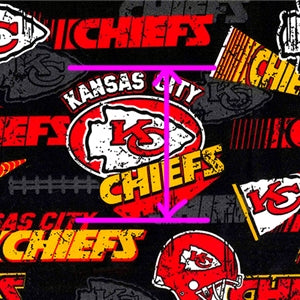 Chiefs Football Litchi Printed Faux Leather Sheet Litchi has a pebble like feel with bright colors