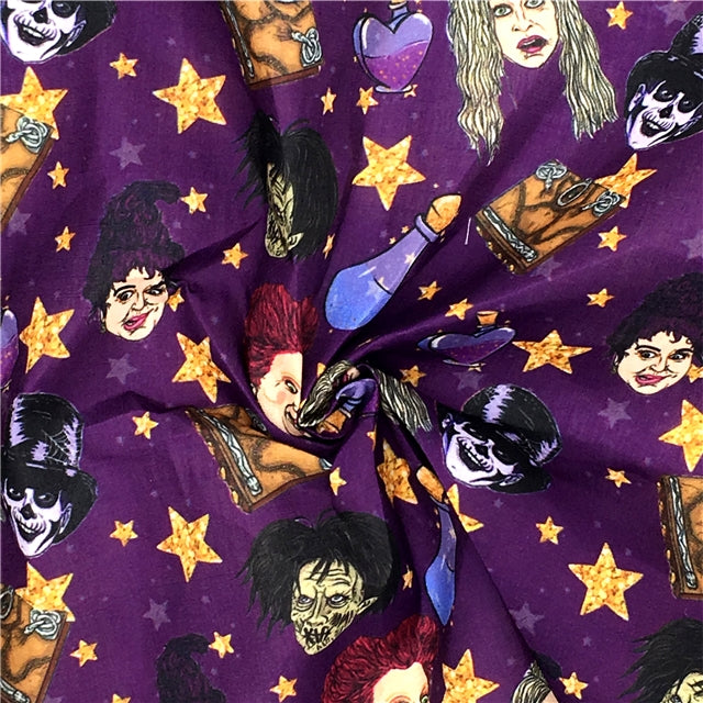 Hocus Pocus Halloween Bullet Textured Liverpool Fabric