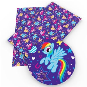 My Little Pony Litchi Printed Faux Leather Sheet
