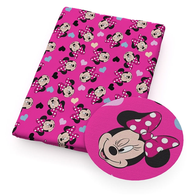 Mouse Litchi Printed Faux Leather Sheet Litchi has a pebble like feel with bright colors