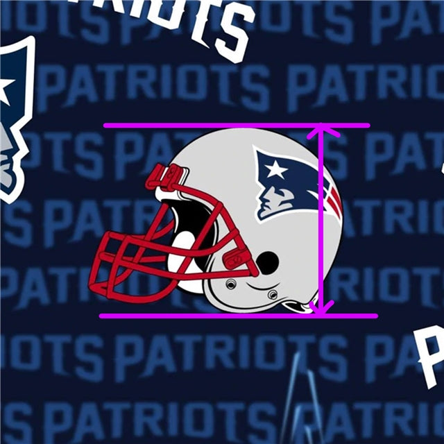 New England Patriots Football Textured Liverpool/ Bullet Fabric with a textured feel