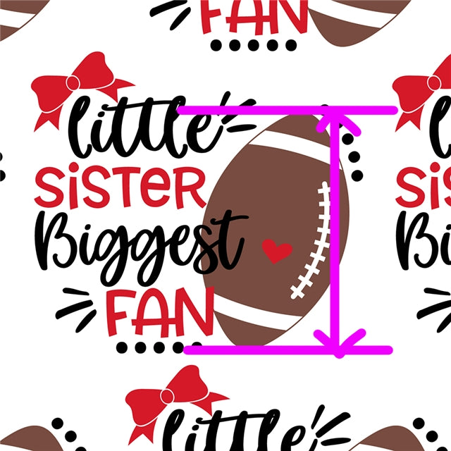 Football Little Sister Litchi Printed Faux Leather Sheet