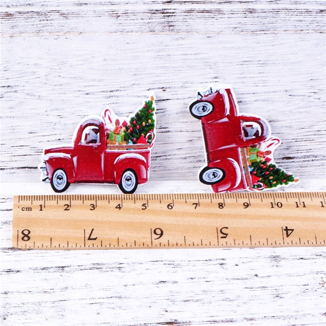 Red Christmas Truck Resin 5 piece set