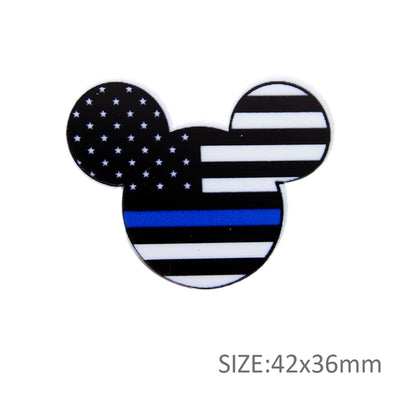 Mouse Blue Line Police Resin 5 piece set
