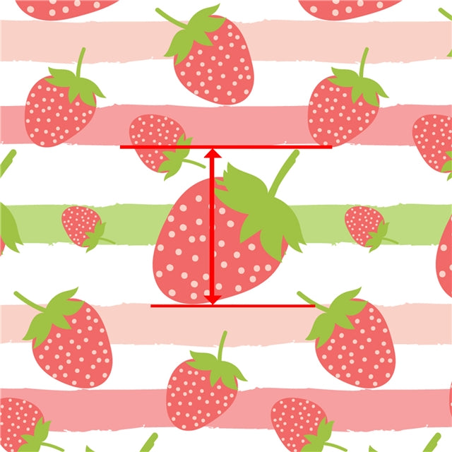 Strawberry Print Bullet Textured Liverpool Fabric