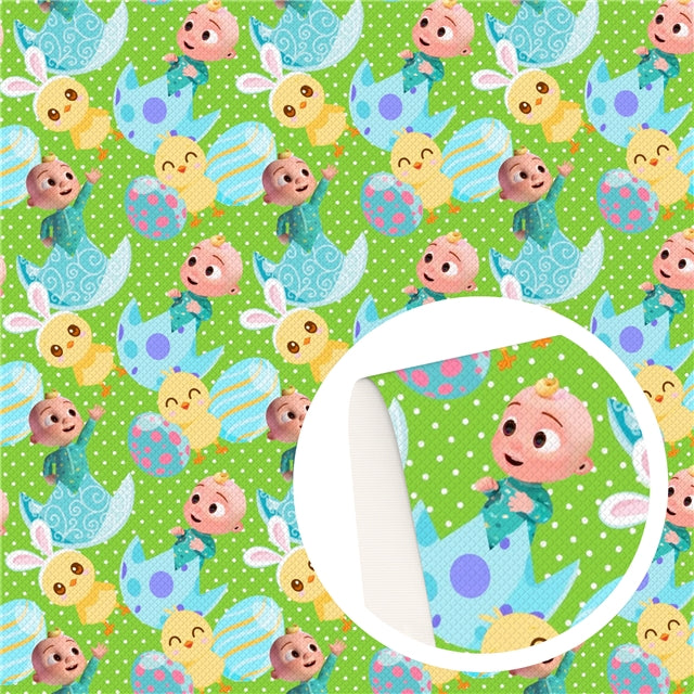 Cocomelon Easter Coco Melon Printed Faux Leather Sheet