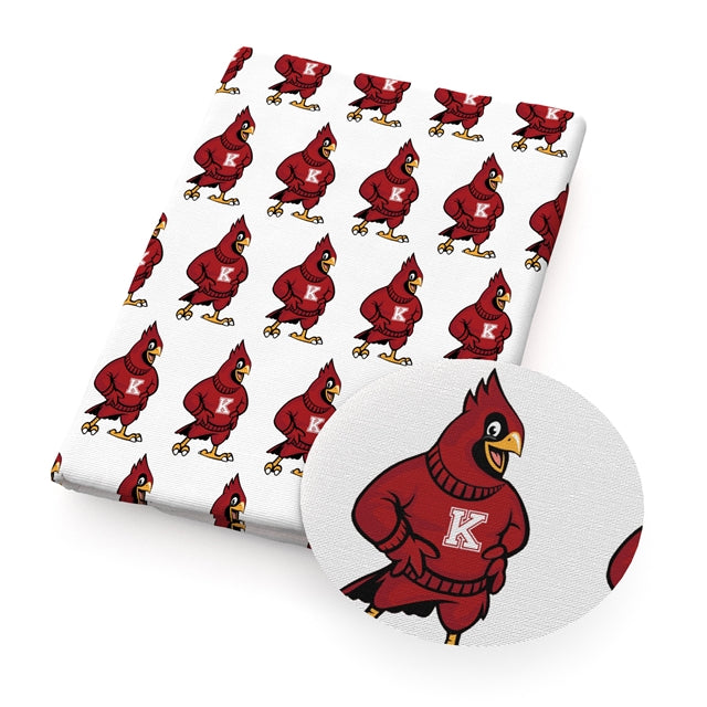 Cardinals Football Faux Leather Print Sheet