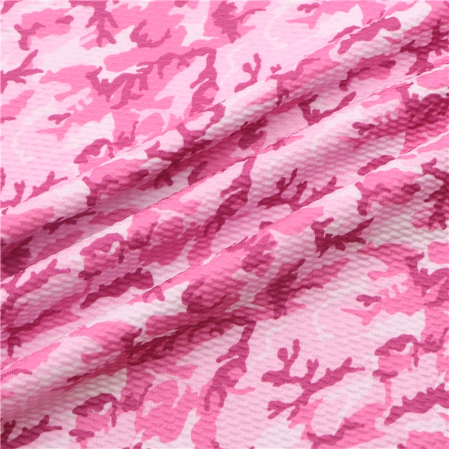 Pink Camouflage Textured Liverpool/ Bullet Fabric