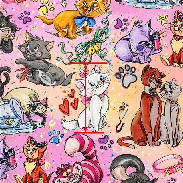 Aristocats Marie the Cat Litchi Printed Faux Leather Sheet