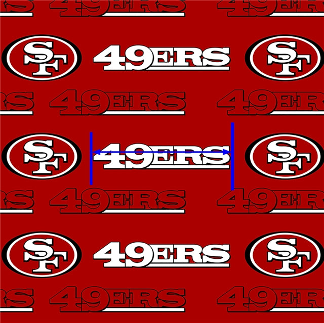 49ers Football Textured Liverpool/ Bullet Fabric with a textured feel