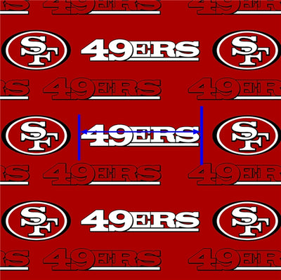 49ers Football Textured Liverpool/ Bullet Fabric with a textured feel