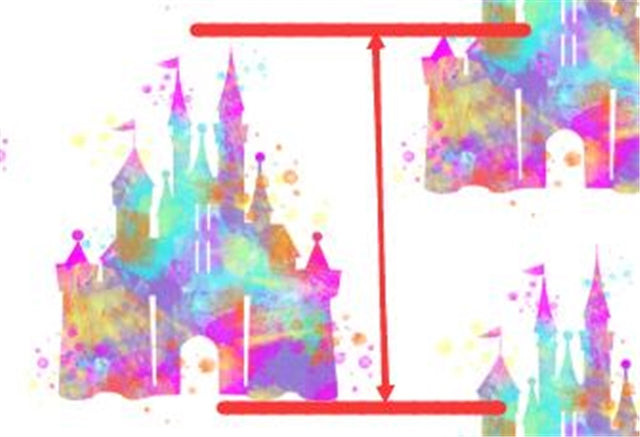 Colorful Castle Printed See Through, Clear, Transparent Sheet