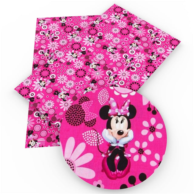 Mouse Litchi Printed Faux Leather Sheet Litchi has a pebble like feel with bright colors