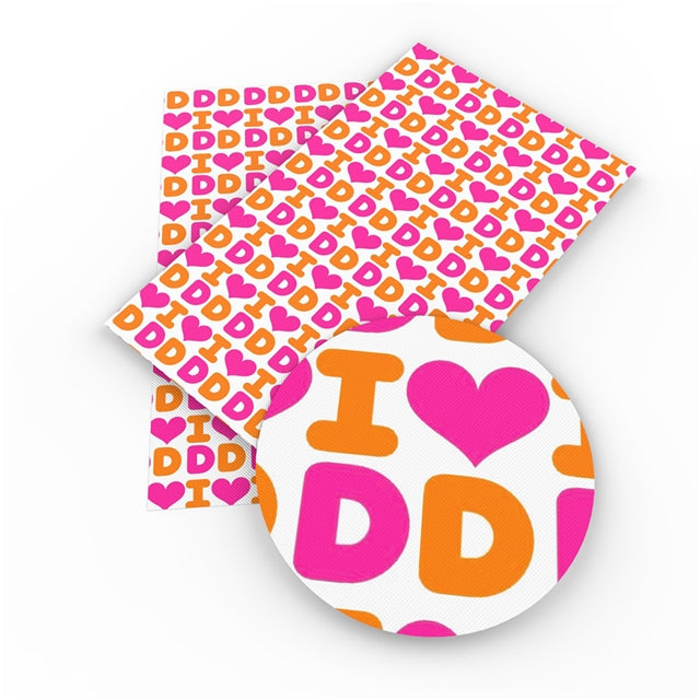 Dunkin’ Donuts Printed Smooth Faux Leather Sheet